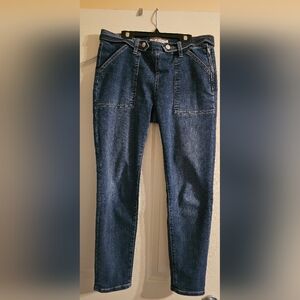 Free People Button Waistband Skinny Jeans